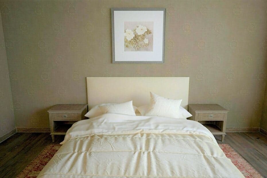 Empty white bedroom