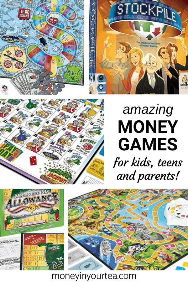Fun money games for kids, teens and parents, by moneyinyourteas.com