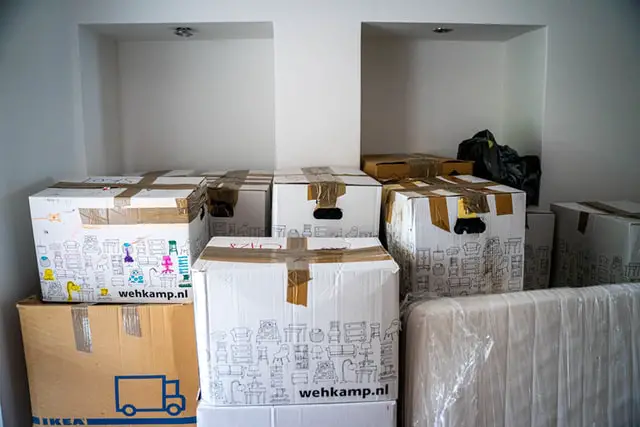 packing boxes selling inherited house